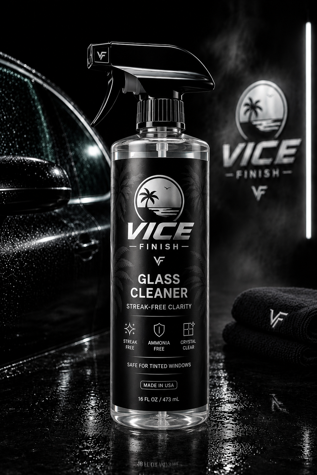 Vice Finish Glass Cleaner – Streak-Free Clarity