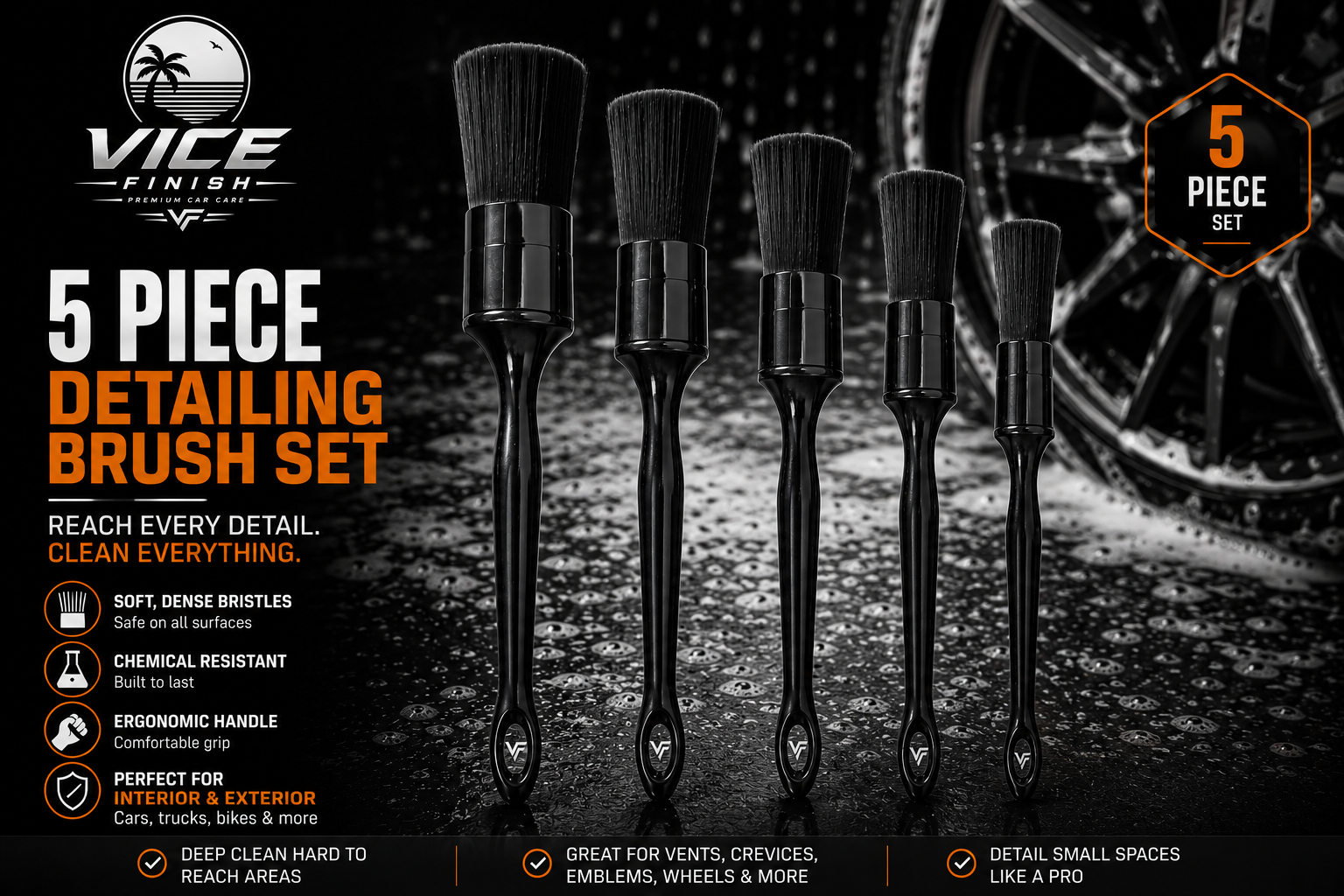 Vice Finish TightSpot Detail Brushes